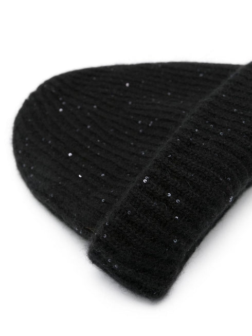 ribbed-knit beanie